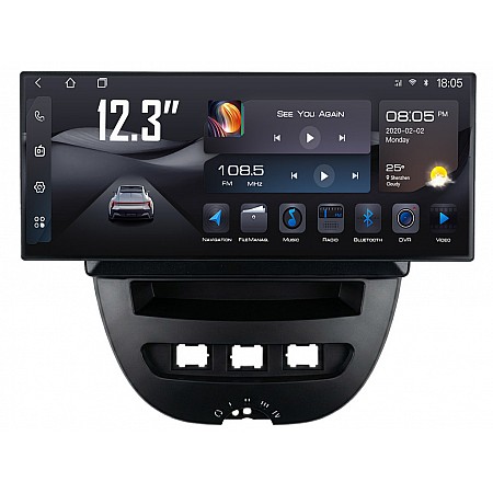 CITROEN C1 - 12.3" МУЛТИМЕДИЯ / Навигация android 16