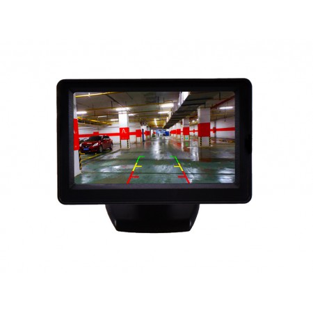 4.3-инчов TFT LCD монитор за връзка с камера за паркиране, DVD, VCR, CCTV с 2 видео входа