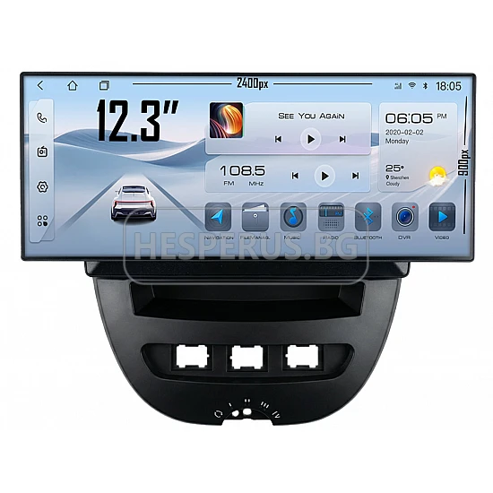 TOYOTA AYGO- 12.3" МУЛТИМЕДИЯ / Навигация android 16