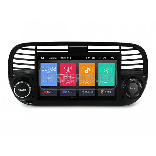 FIAT 500 - МУЛТИМЕДИЯ / Навигация android 16 черна + DSP  + CARPLAY