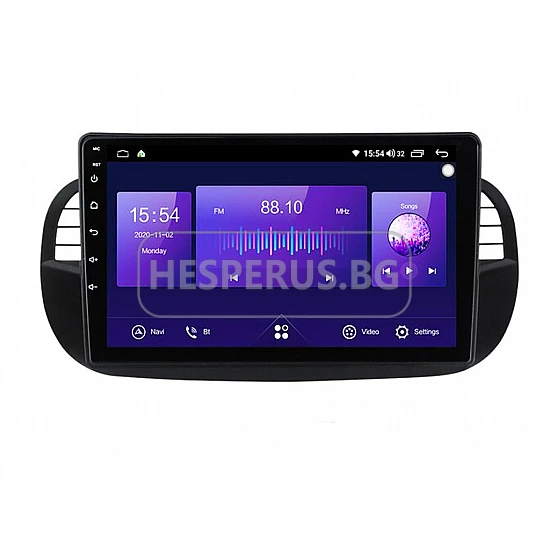 FIAT 500 - 9" МУЛТИМЕДИЯ / Навигация android 16 черна