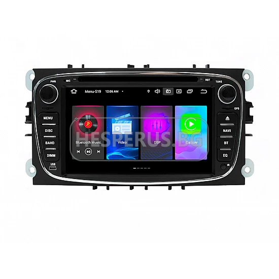 FORD Mondeo, Focus, S-Max, C-Max, Galaxy - МУЛТИМЕДИЯ / Навигация android 16 DVD черна + DSP + CARPLAY + ANDROID AUTO
