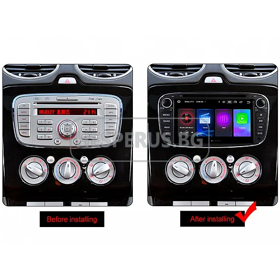 FORD Mondeo, Focus, S-Max, C-Max, Galaxy - МУЛТИМЕДИЯ / Навигация android 16 DVD черна + DSP + CARPLAY + ANDROID AUTO