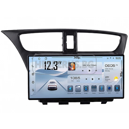 HONDA Civic - 12.3" МУЛТИМЕДИЯ / Навигация android 16