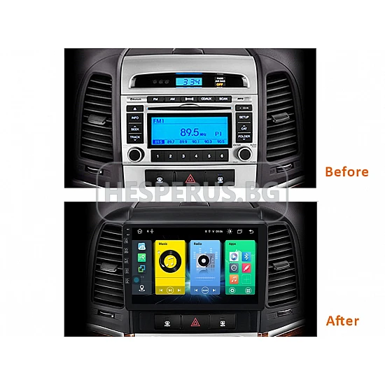 HYUNDAI SANTA FE - 9" МУЛТИМЕДИЯ / Навигация android 16