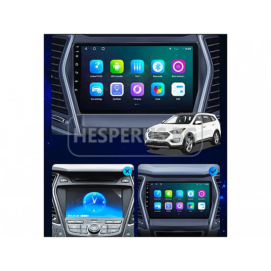 HYUNDAI SANTA FE - 9" МУЛТИМЕДИЯ / Навигация android 16