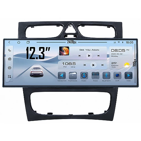MERCEDES C-Class W203, CLK W209, G-Class W463 - 12.3" МУЛТИМЕДИЯ / Навигация android 16