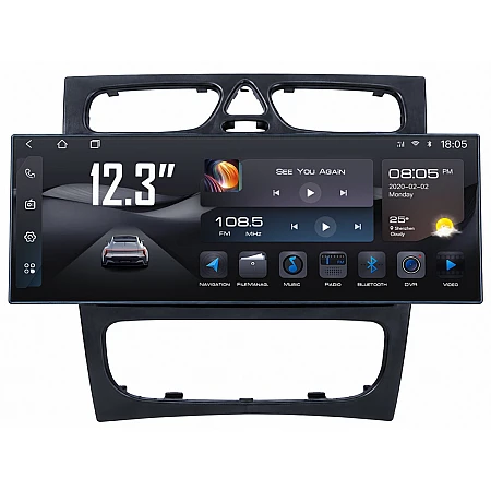 MERCEDES C-Class W203, CLK W209, G-Class W463 - 12.3" МУЛТИМЕДИЯ / Навигация android 16