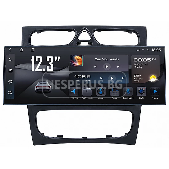 MERCEDES C-Class W203, CLK W209, G-Class W463 - 12.3" МУЛТИМЕДИЯ / Навигация android 16