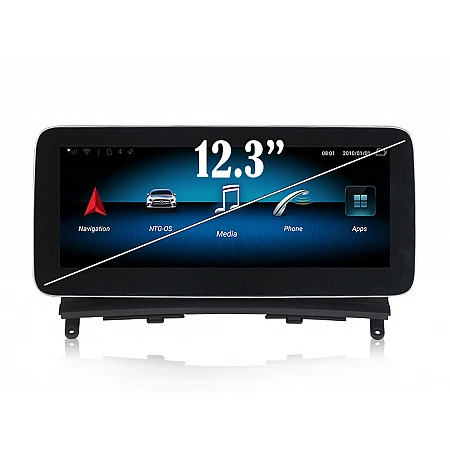 MERCEDES C-Class W204 - 12.3" МУЛТИМЕДИЯ / Навигация android 16 CPU:8-CORE, RAM:4GB, ROM:64GB