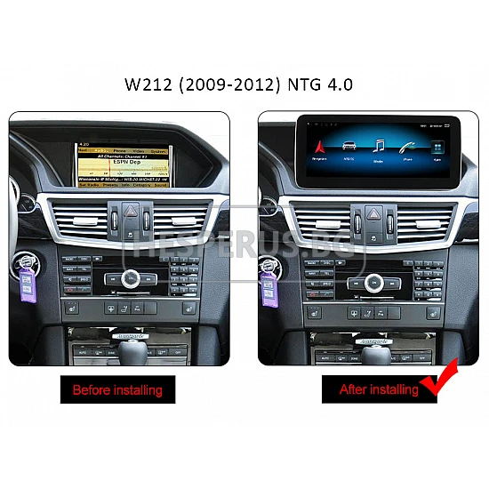 MERCEDES E-Class W212 - 12.3" МУЛТИМЕДИЯ / Навигация android 15 CPU:8-CORE, RAM:4GB + DSP + CARPLAY + SIM