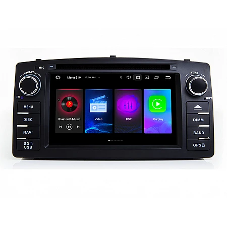TOYOTA Corolla E120/E130 - МУЛТИМЕДИЯ / Навигация android 16 CPU: 8-CORE RAM: 4GB DVD + DSP + CARPLAY + ANDROID AUTO + SIM