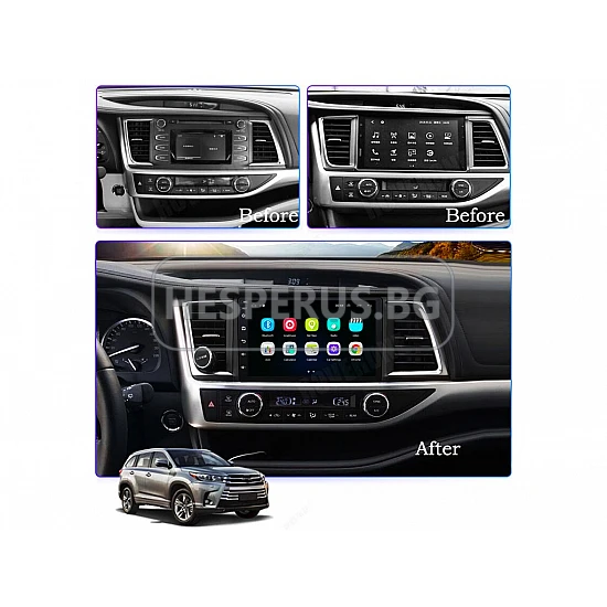 TOYOTA Highlander - 10.1" МУЛТИМЕДИЯ / Навигация android 16