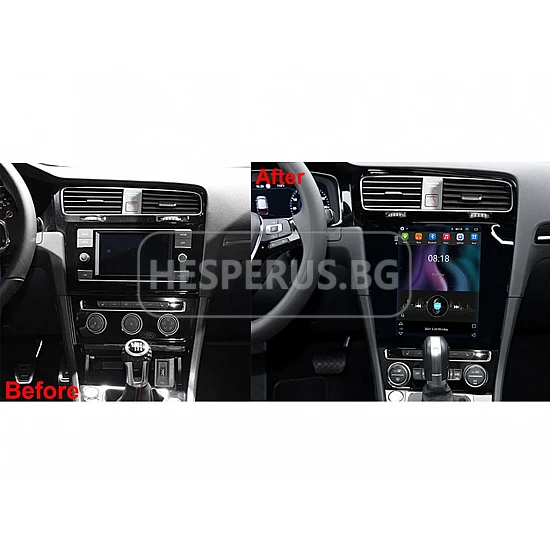 VW GOLF 7 - 9.7" ВЕРТИКАЛНА МУЛТИМЕДИЯ / Навигация android 16