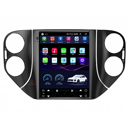 VW Tiguan - 9.7" ВЕРТИКАЛНА МУЛТИМЕДИЯ / Навигация android 16
