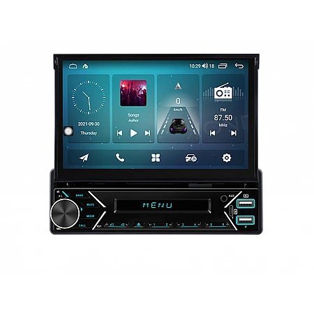УНИВЕРСАЛЕН ЕДИНИЧЕН ДИН ЗА КОЛА С АВТОМАТИЧЕН ЕКРАН GPS android 16  + DSP + CARPLAY